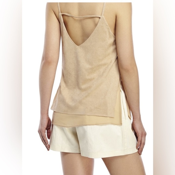 15. Sans Souci Cream Backless Spaghetti Straps Tank Top Camisole Size Large - Picture 1 of 7